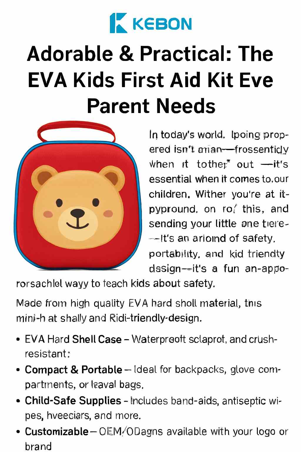 Schattig en praktisch: de Eva Kids EHBO -kit die elke ouder nodig heeft