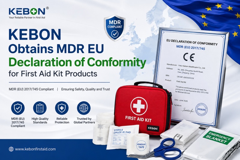 KEBON EHBO-sets ontvangen een EU MDR-conformiteitsverklaring