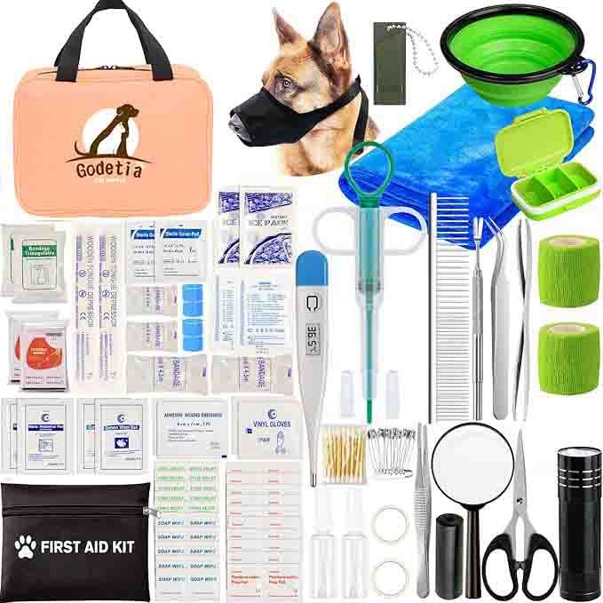 Draagbare EHBO -kit voor honden en katten